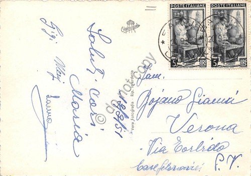 Cartolina Barcis Antico Albergo Centi 1951