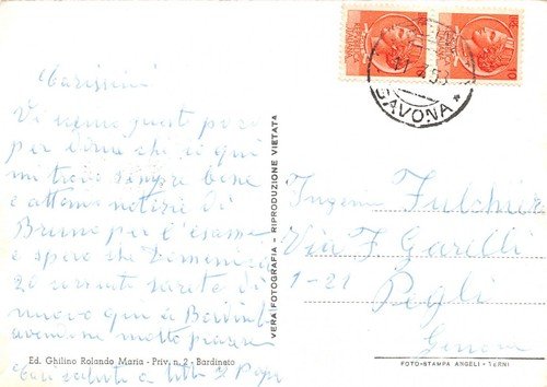 Cartolina Bardineto la chiusa