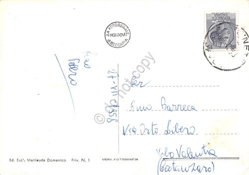 Cartolina Bardineto Laghetto Veduta Rocca Barbena 1958