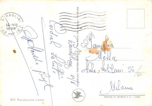 Cartolina Bardolino vedute spiaggia uva centro 1969 (Verona) | Immagine Gallery 2