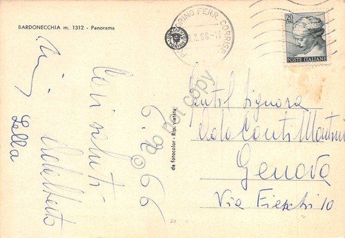 Cartolina Bardonecchia Panorama 1966 (Torino) | Immagine Gallery 2