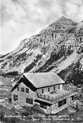 Cartolina Bardonecchia Valle Stretta Monte Baldassarre 1960
