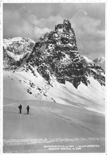 Cartolina Bardonecchia Valle Stretta Rocche Serous 1958 (Torino) | Immagine principale