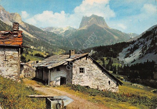 Cartolina Bardonecchia Valle Stretta timbro a targhetta Bardonecchia (Torino)