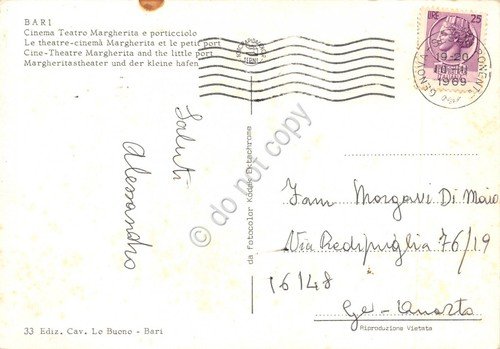 Cartolina Bari Cinema Teatro Morgherita e porticciolo | Immagine Gallery 2