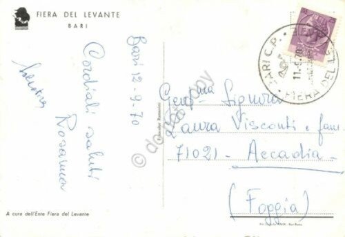 Cartolina Bari Fiera del Levante 1970 | Immagine Gallery 2