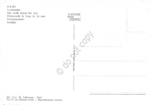 Cartolina Bari Lungomare | Immagine Gallery 2