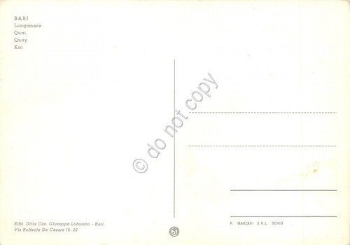 Cartolina Bari lungomare barche | Immagine Gallery 2