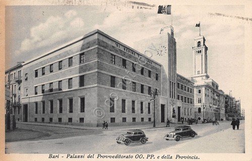 Cartolina Bari Palazzo del Provveditorato OO PP e Provincia illustrata … | Immagine principale