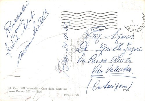 Cartolina Bari panorama e porto 1955 | Immagine Gallery 2