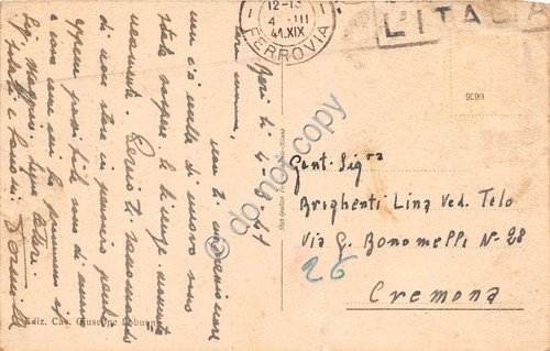 Cartolina Bari Piazza C. Battisti Palazzo Poste e Telegrafi 1941