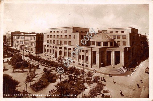 Cartolina Bari Poste e Telegrafi Palazzo di Giustizia Fotocelere 1941
