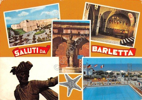 Cartolina Barletta 5 Vedute 1971 (Bari) | Immagine principale