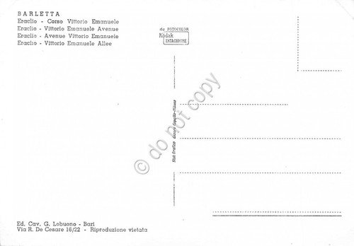 Cartolina Barletta Eraclio Corso Vittorio Emanuele (Bari) | Immagine Gallery 2