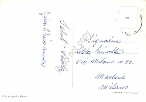 Cartolina Barzio vedute e Albergo Cristallo (Lecco)