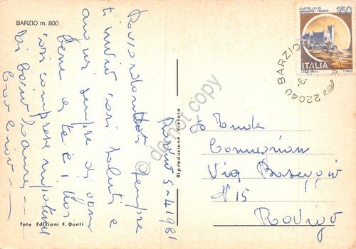 Cartolina Barzio vedutine 1981 (Lecco) | Immagine Gallery 2