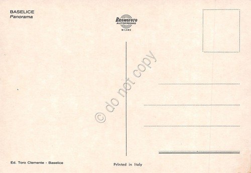 Cartolina Baselice panorama case anni '80