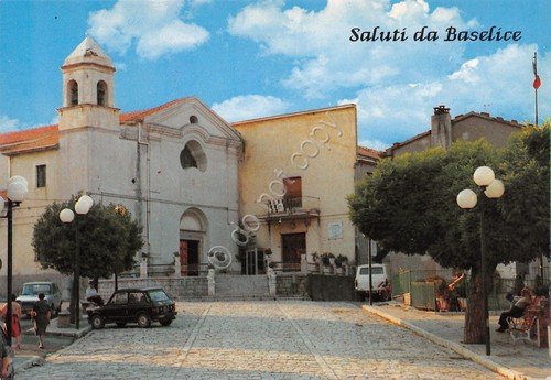 Cartolina Baselice saluti da Piazza Convento anni '80 | Immagine principale