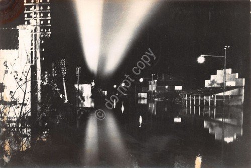 Cartolina Bassanello Fotoelettrica notturno Rovigo Alluvione Novembre 1951