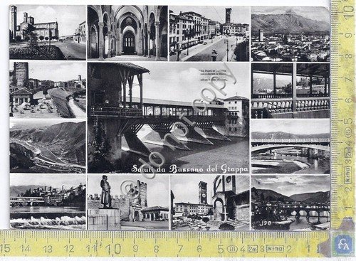 Cartolina Bassano del Grappa Gruss aus Saluti da 1953 (Vicenza) | Immagine principale