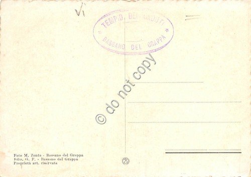 Cartolina Bassano del Grappa Monumento a Maresciallo d'Italia Gaetano Giardino