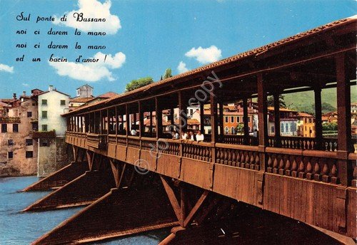 Cartolina Bassano Ponte degli Alpini con canzone animata | Immagine principale