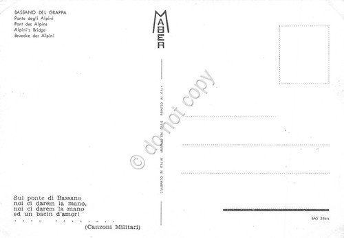Cartolina Bassano Ponte degli Alpini con canzone animata | Immagine Gallery 2