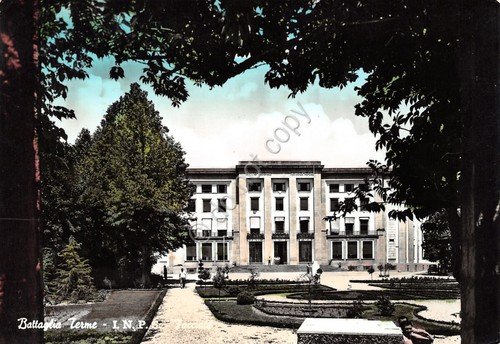 Cartolina Battaglia Terme INPS facciata 1961