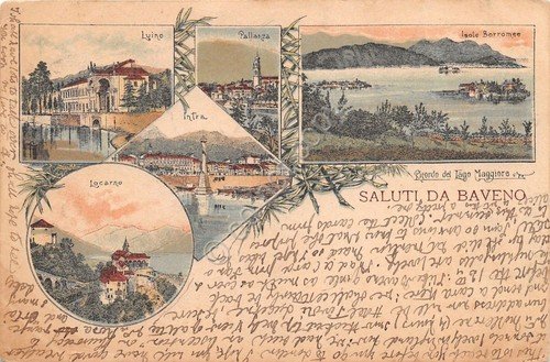 Cartolina Baveno Pallanza Luino Intra Locarno Isole B. Gruss aus …