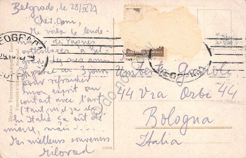 Cartolina Belgrade Palais de Academie des Sciences 1927