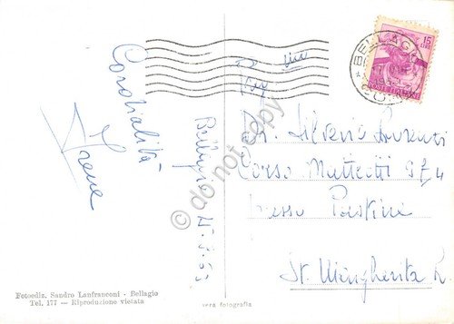 Cartolina Bellagio Como Panorama e Lago 1963 | Immagine Gallery 2