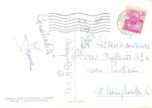 Cartolina Bellagio Como Panorama e Lago 1963