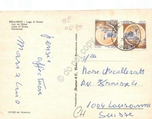 Cartolina Bellagio vedute e Freccia del Lago 1983 (Como)