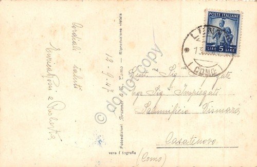 Cartolina Bellagio Villa Carlotta 1947