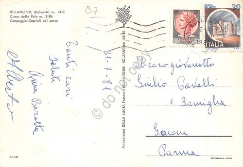 Cartolina Bellamonte 3 vedute panorama campeggio caprioli (Bolzano) | Immagine Gallery 2