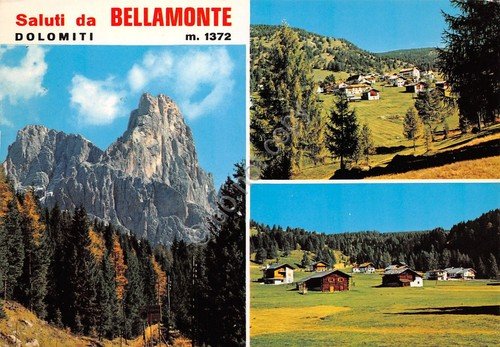 Cartolina Bellamonte Vedute 1988 (Trento)