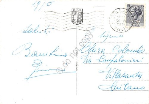 Cartolina Bellaria vedute varie alberghi spiaggia barca a vela colorata … | Immagine Gallery 2