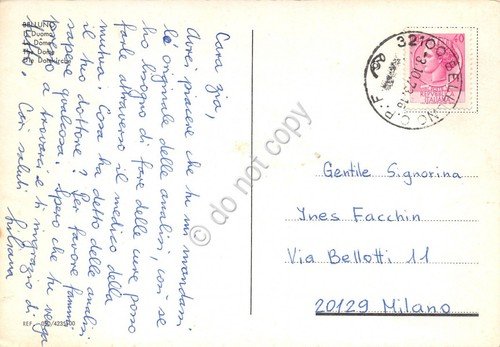 Cartolina Belluno Duomo 1973 | Immagine Gallery 2
