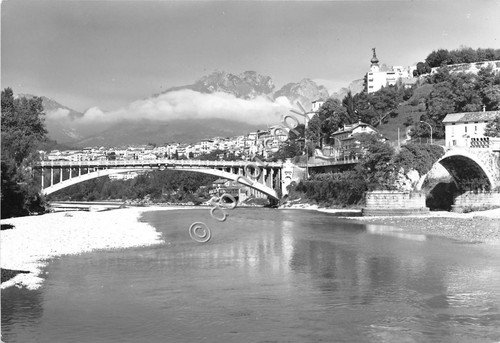 Cartolina Belluno Ponte della Vittoria sul Piave