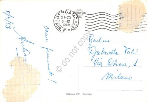 Cartolina Bergamo 8 vedute 1958