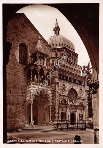 Cartolina Bergamo Cappella Colleoni e Portale Santa Maria | Immagine Gallery 1