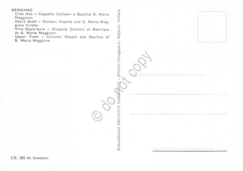 Cartolina Bergamo città alta Cappella Colleoni Basilica S. Maria Maggiore | Immagine Gallery 2