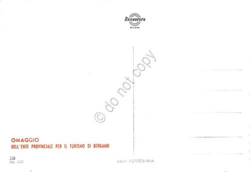 Cartolina Bergamo Città alta la Rocca omaggio Ente provinciale turismo | Immagine Gallery 2