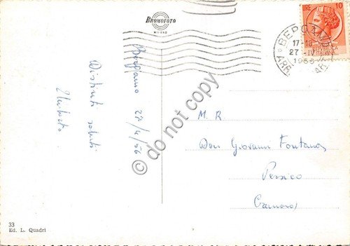 Cartolina Bergamo panorama 1956 | Immagine Gallery 2