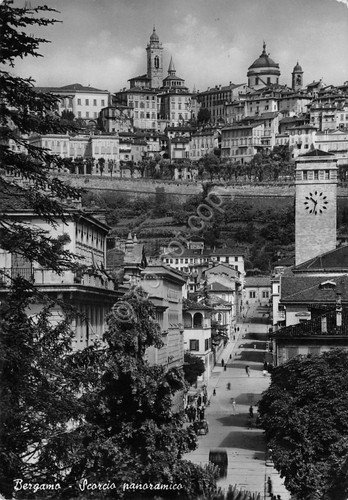 Cartolina Bergamo panorama parziale 1950 | Immagine principale