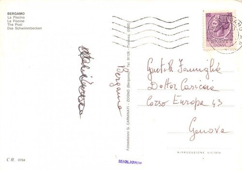 Cartolina Bergamo Piscina 1958 | Immagine Gallery 2