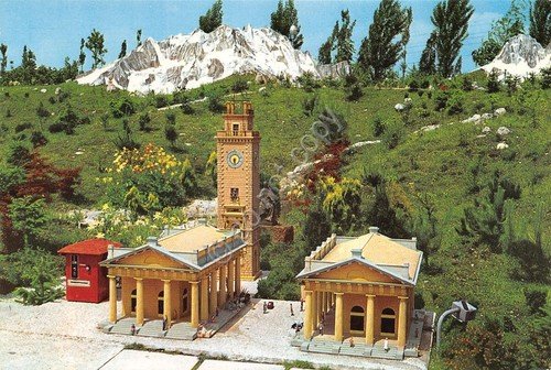 Cartolina Bergamo Propilei di Porta Nuova Monumenti in miniatura colorata …