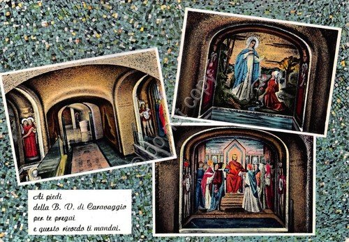 Cartolina Bergamo Santuario Beata Vergine di Caravaggio vedutine 1964 | Immagine principale