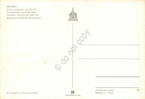Cartolina Bergamo scorcio panoramico con città alta | Immagine Gallery 2