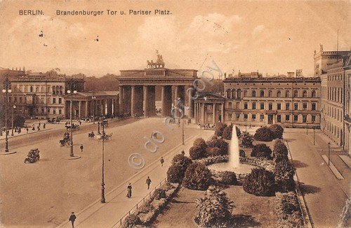 Cartolina Berlin Brandenburger Tor u. Pariser Platz 1912 | Immagine principale